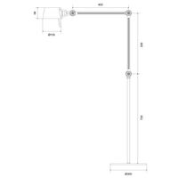 Bolt Stehlampe, Doppelarm, Weiß