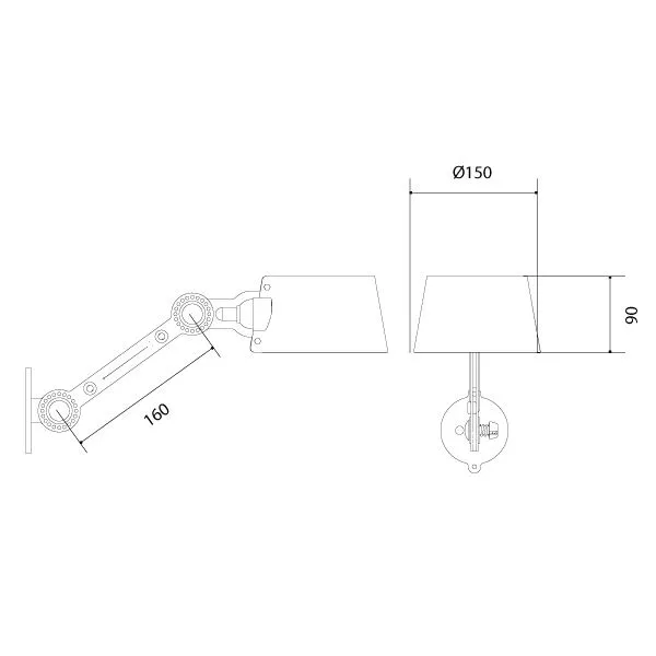 Applique Murale Bolt Side Fit Petit Flux Vert