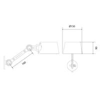 Bolt Wall Lamp Side Fit Small Ash Grey