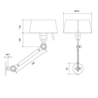 Applique Murale Bolt Sous Lit, Éclairage Blanc