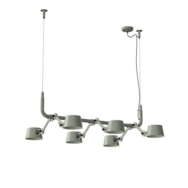 Ciondolo Bolt, Lampadario da 6 Pezzi, Colore Verde Fluo
