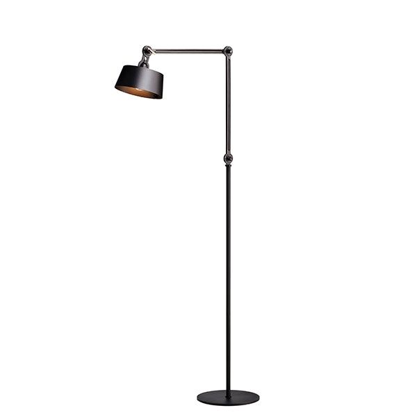 Bolt Golvlampa L&aring;ng 2 Armar R&ouml;kt Svart