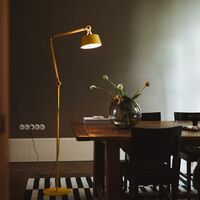 Bolt Floor Lamp Long 2 Arm Ash Grey