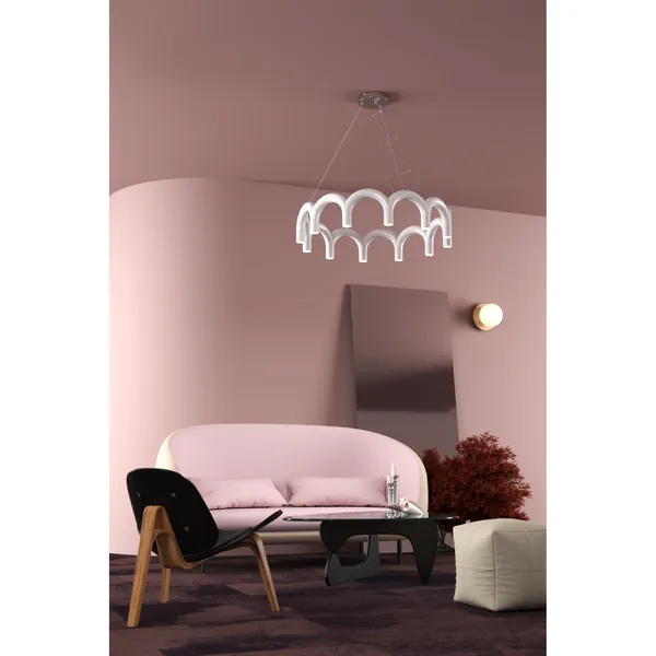 Arch Circle 98 Pendant White