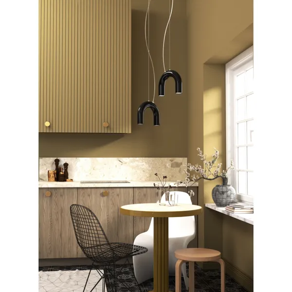 Arch Single Pendant Black