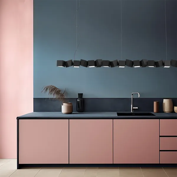 Blockchain 29 Pendelleuchte Schwarz