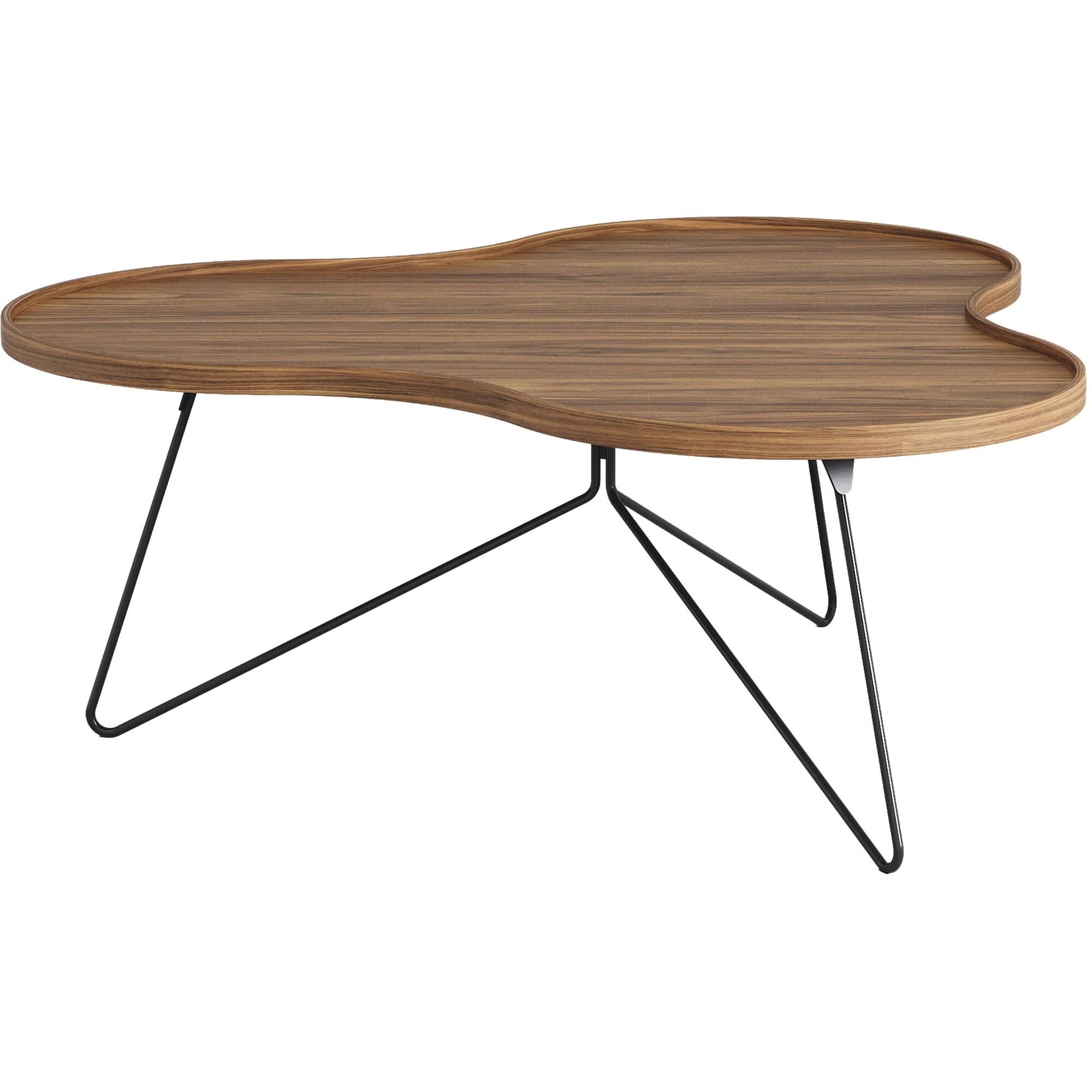 Flower Mono Sofabord 114x45 Sort/Valnd