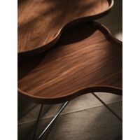Flower Mono Coffee Table 114x45 Chrome/ Walnut