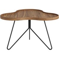 Flower Mono Coffee Table 66x39 Black/ Walnut