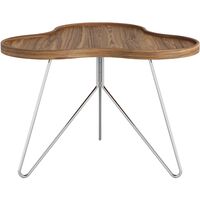 Flower Mono Coffee Table 66x45 Chrome/ Walnut