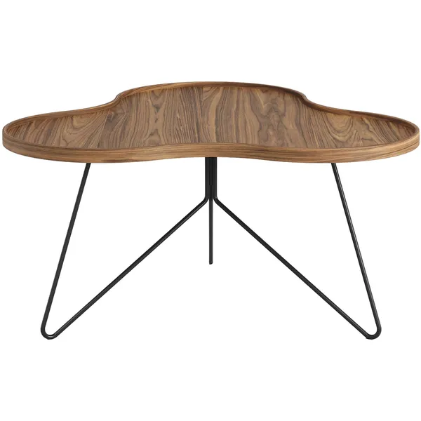 Flower Mono Coffee Table 90x45 Black/ Walnut