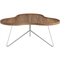 Flower Mono Coffee Table 90x39 Chrome/ Walnut