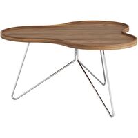 Flower Mono Coffee Table 90x45 Chrome/ Walnut