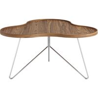Flower Mono Coffee Table 90x45 Chrome/ Walnut