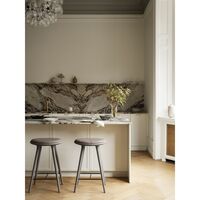 Høy Barkrakk Sort Eik/ Sort Lær 69 cm