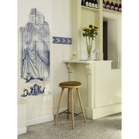 Høy Barkrakk Sort Eik/ Sort Lær 69 cm