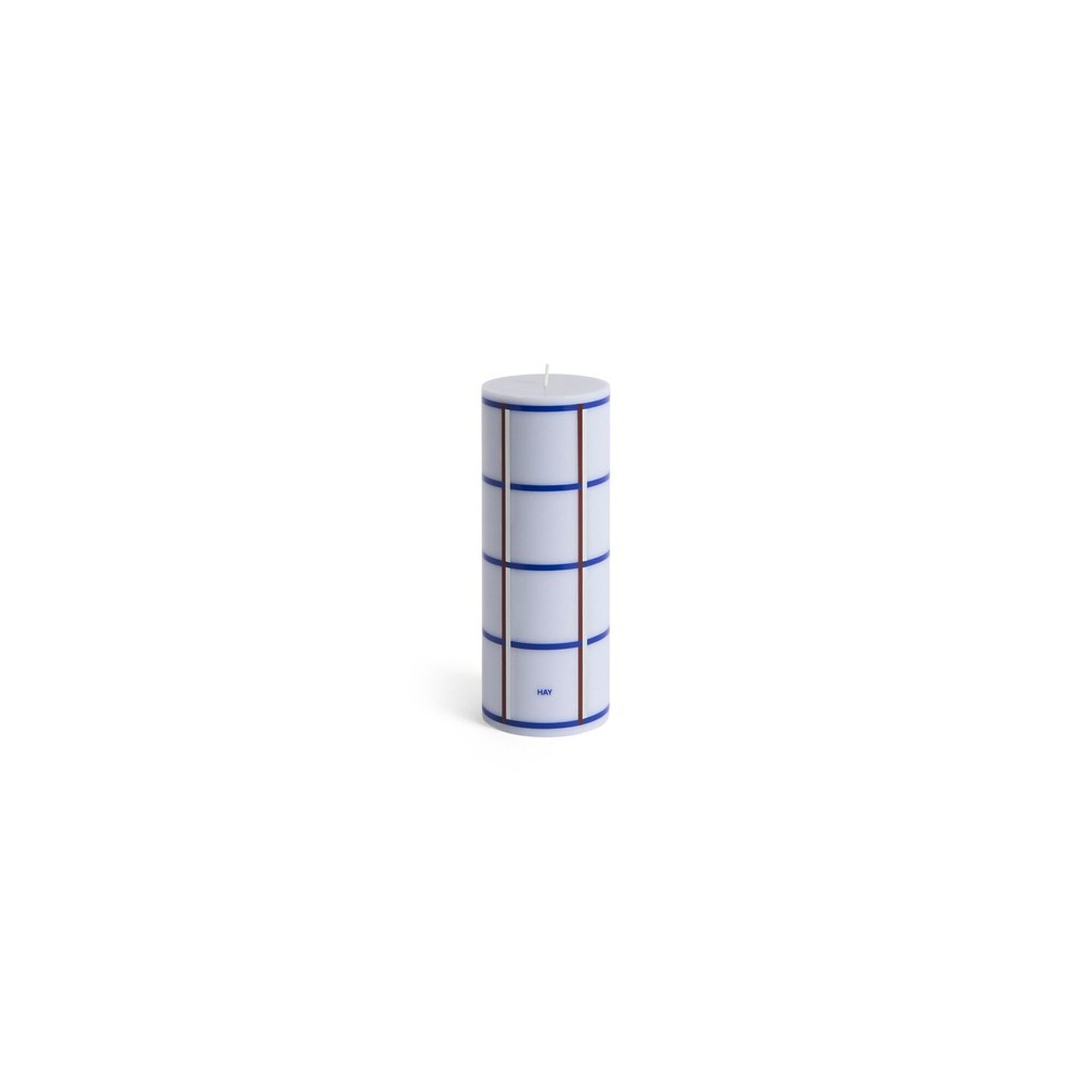 Column Stearinlys Mellomstor Light Blue/Blue/Bordeaux/Silver
