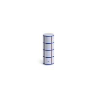 Column Kerze Mittel Light Blue/Blue/Bordeaux/Silver