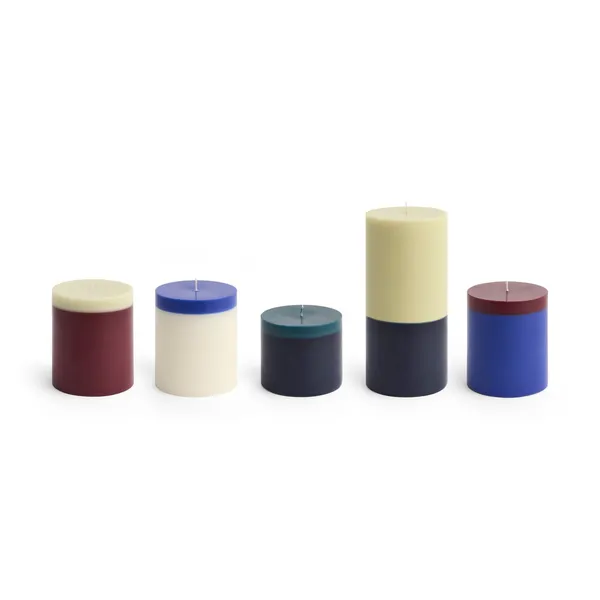 Silo Kaars Groot Lime White/Midnight Blue