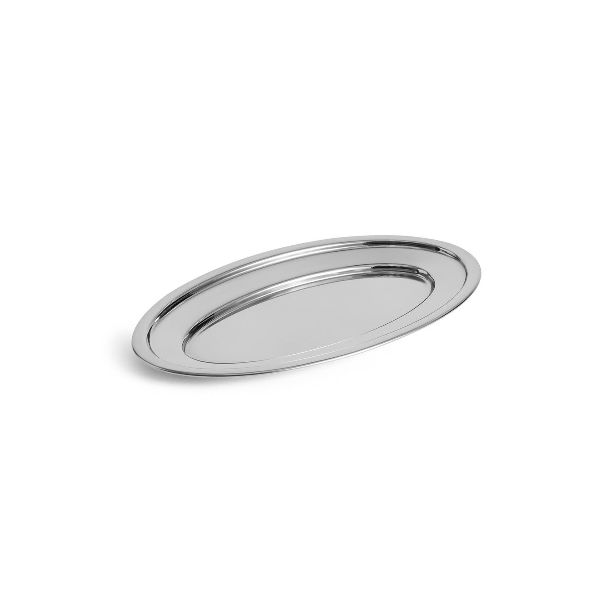 Essential Steel Ovale Plat Moyen Stainless Steel