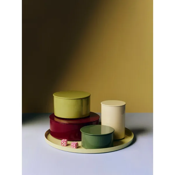 Modular Round Container Medium Lime Green