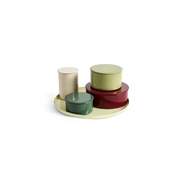 Modular Round Container Medium Lime Green