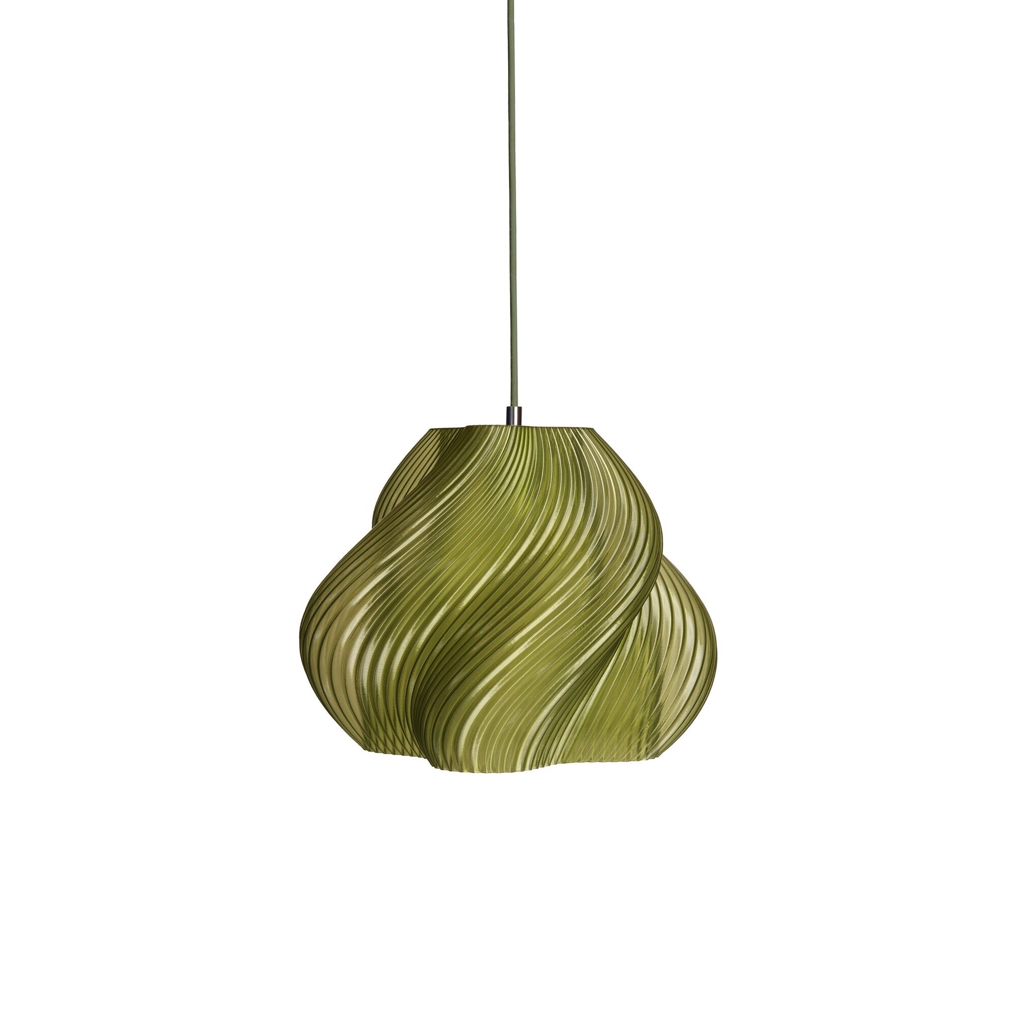 Crème Atelier Soft Serve 03 Taklampe Oliven/ Krom