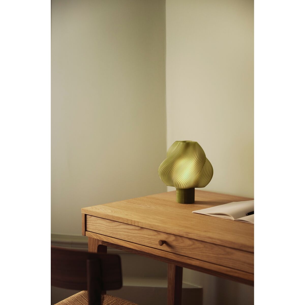 Crème Atelier Soft Serve Portable Lamp Olive