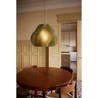Crème Atelier Soft Serve Mega- Pendelleuchte Olive/ Chrom
