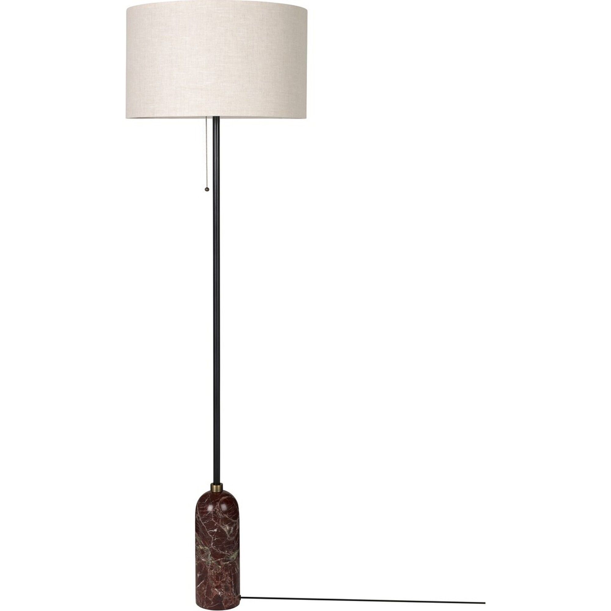 Gubi Gravity Gulvlampe Rødbrun/Lerret