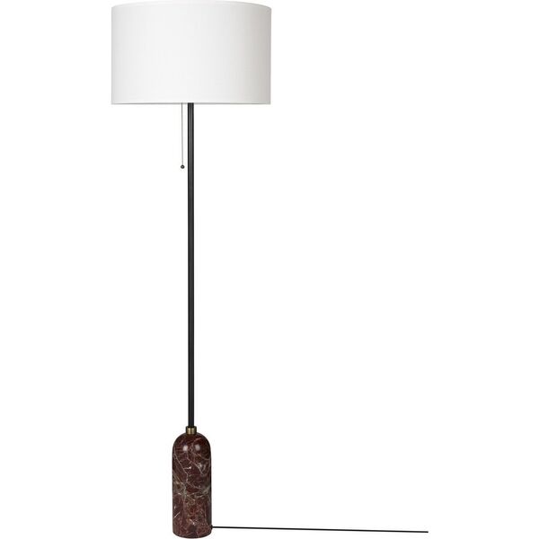 Gubi Gravity Gulvlampe Maroon/Hvid