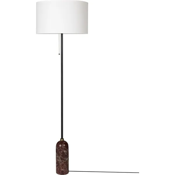 Gubi Gravity Gulvlampe Maroon/Hvid