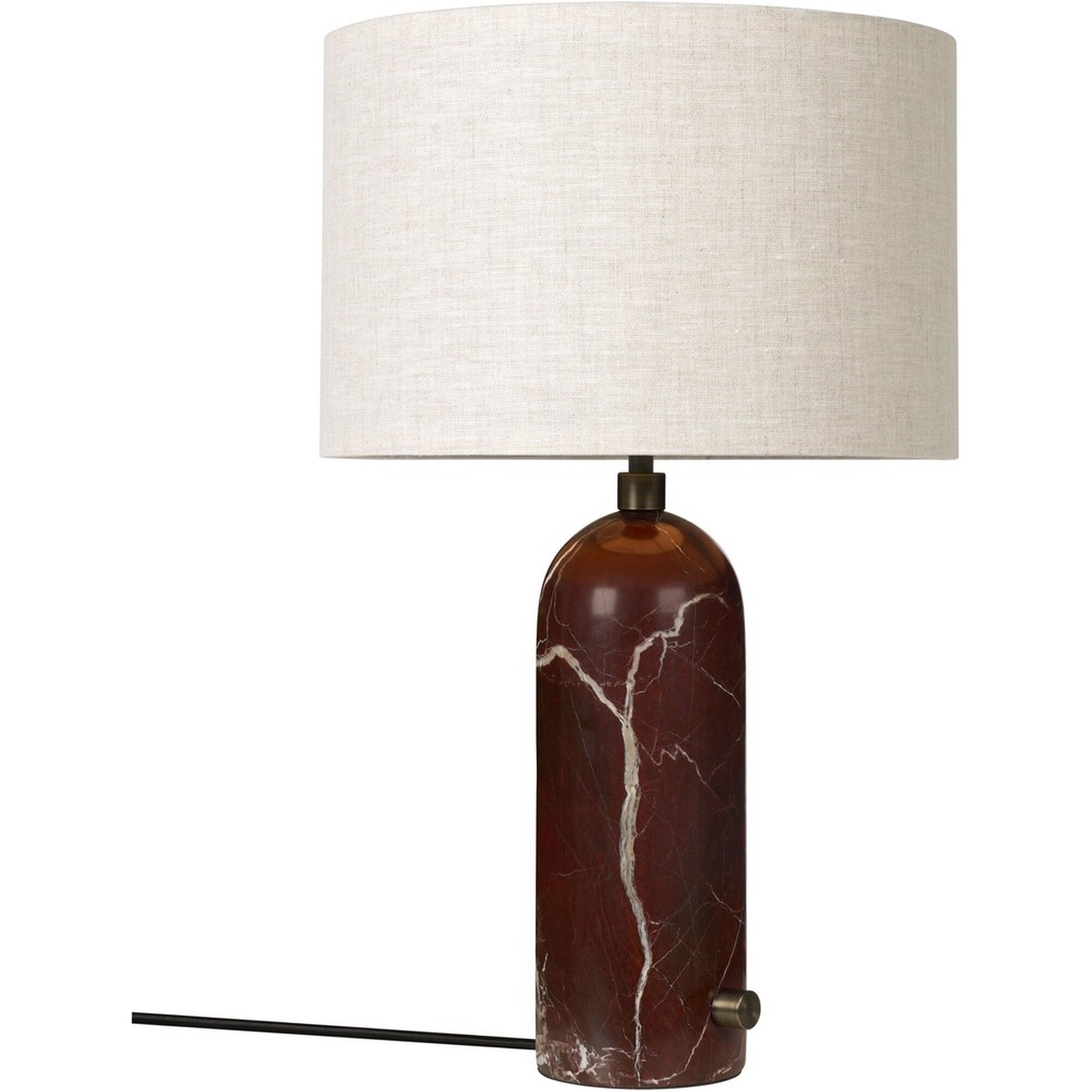 Gubi Gravity Bordlampe Liten Rødbrun/Lerret