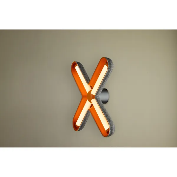 Fuzz Wall Lamp Black/ Orange