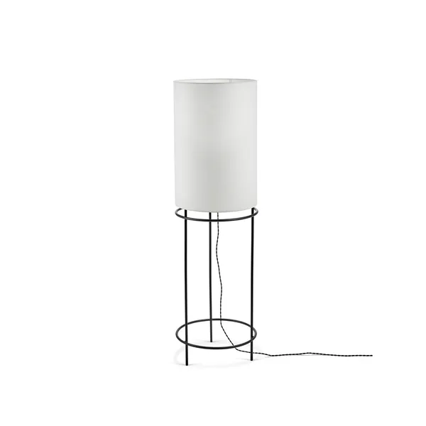 Cylinder 04 Gulvlampe Sort/Hvid