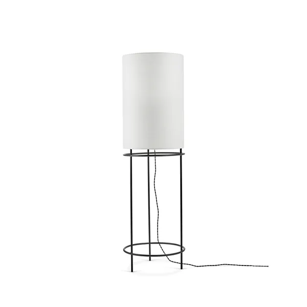 Cylinder 04 Gulvlampe Sort/Hvid