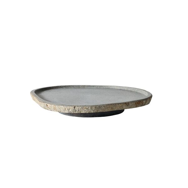 Valley Serving Platter Ø30 Grey/Natural