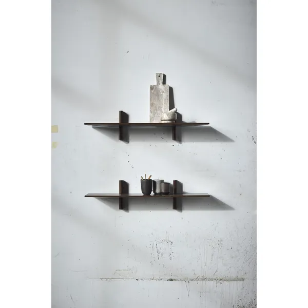 Noir Wall Shelf Single Large Dark Oiled Oak