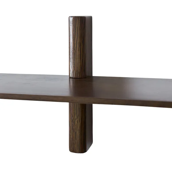 Noir Wall Shelf Single Small Dark Oiled Oak