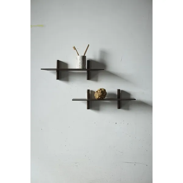 Noir Wall Shelf Single Small Dark Oiled Oak