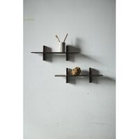 Noir Wall Shelf Single Small Dark Oiled Oak