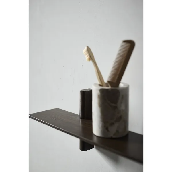 Noir Wall Shelf Single Small Dark Oiled Oak