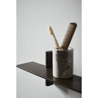 Noir Wall Shelf Single Small Dark Oiled Oak