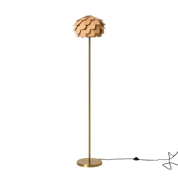 Dale Golvlampa Ek/Mässing