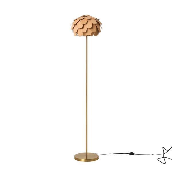 Dale Golvlampa Ek/Mässing