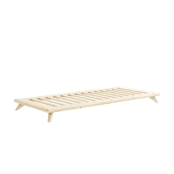 Senza Bed Frame 90x200 Clear Lacquered Pine