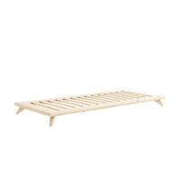 Senza Bed Frame 90x200 Clear Lacquered Pine
