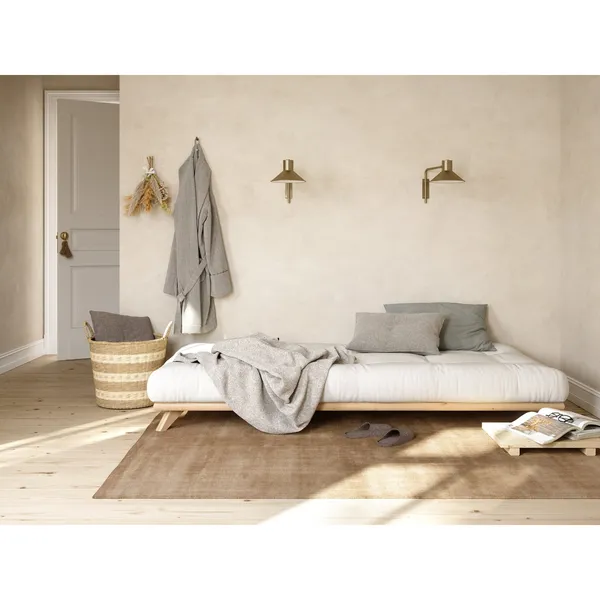Senza Bed Frame 90x200 Clear Lacquered Pine