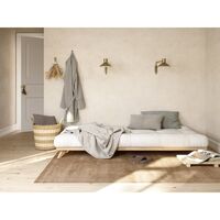 Senza Bed Frame 90x200 Clear Lacquered Pine