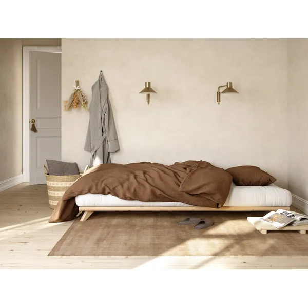 Senza Bed Frame 90x200 Clear Lacquered Pine